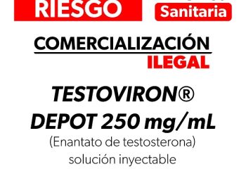 Cofepris alerta comercialización ilegal de Testoviron®️ Depot 250 mg/mL